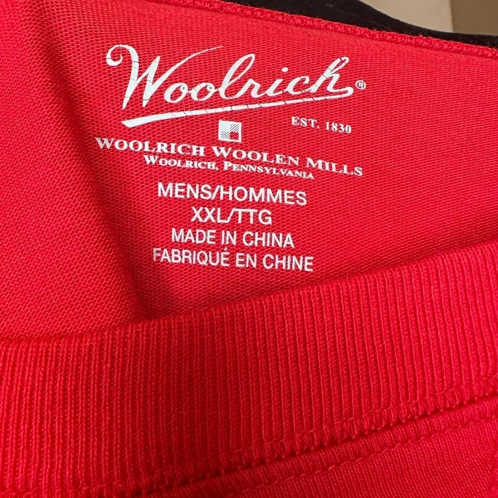 Woolrich Mens T-Shirt Short Sleeve Casual Everyday Red XXL - Picture 3 of 4